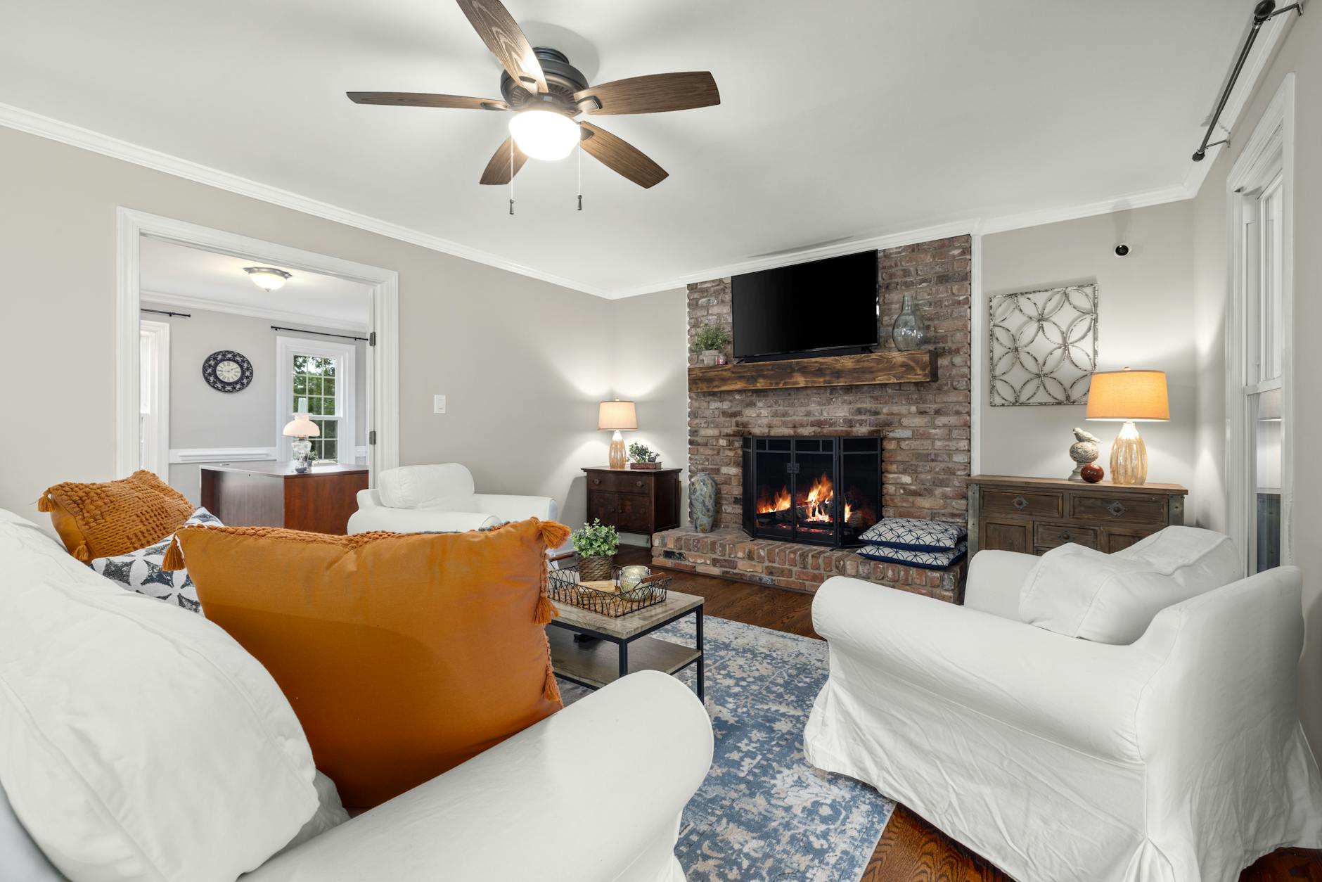 cozy living room with modern furniture