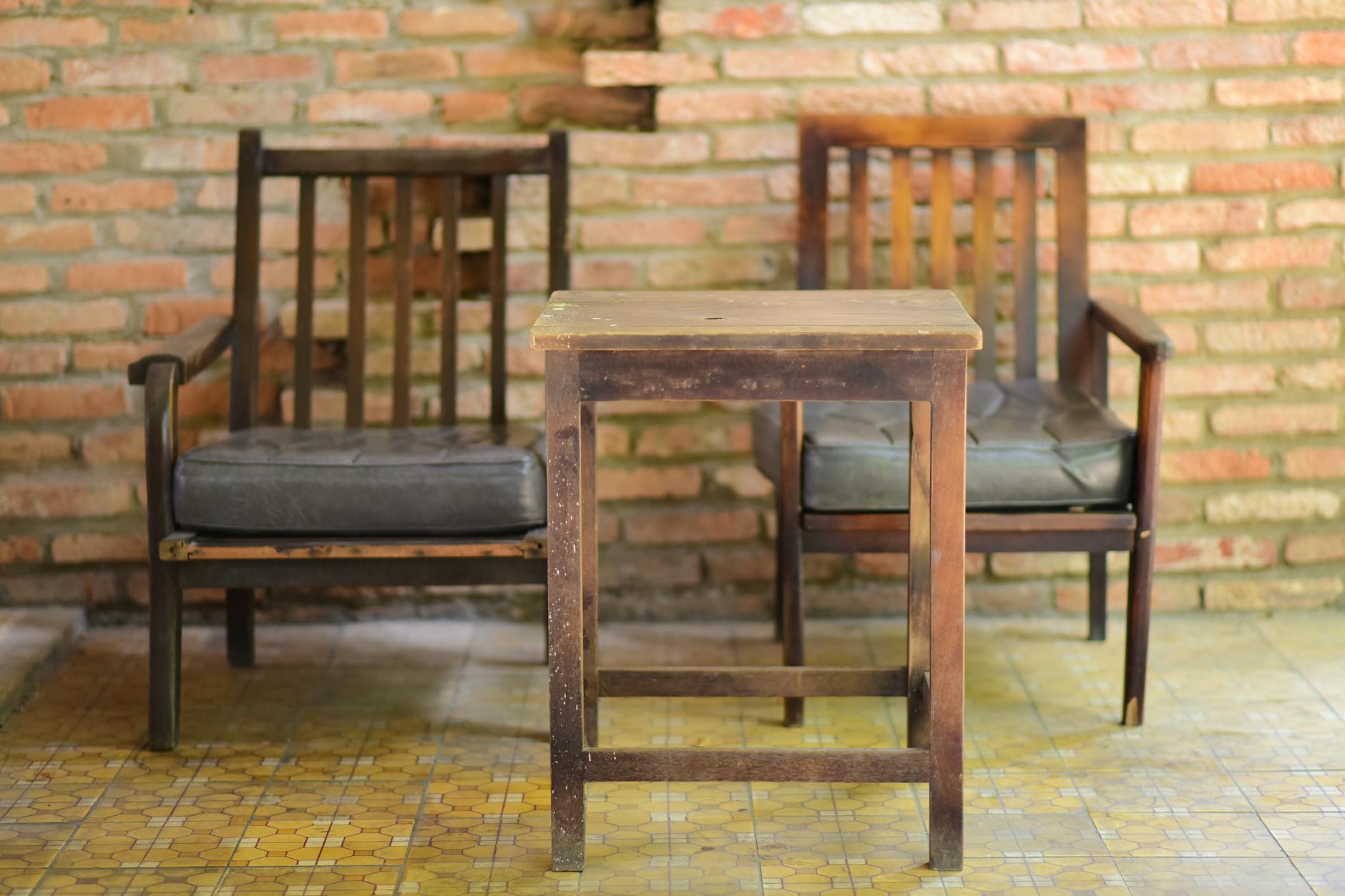 finished vintage furniture close up
