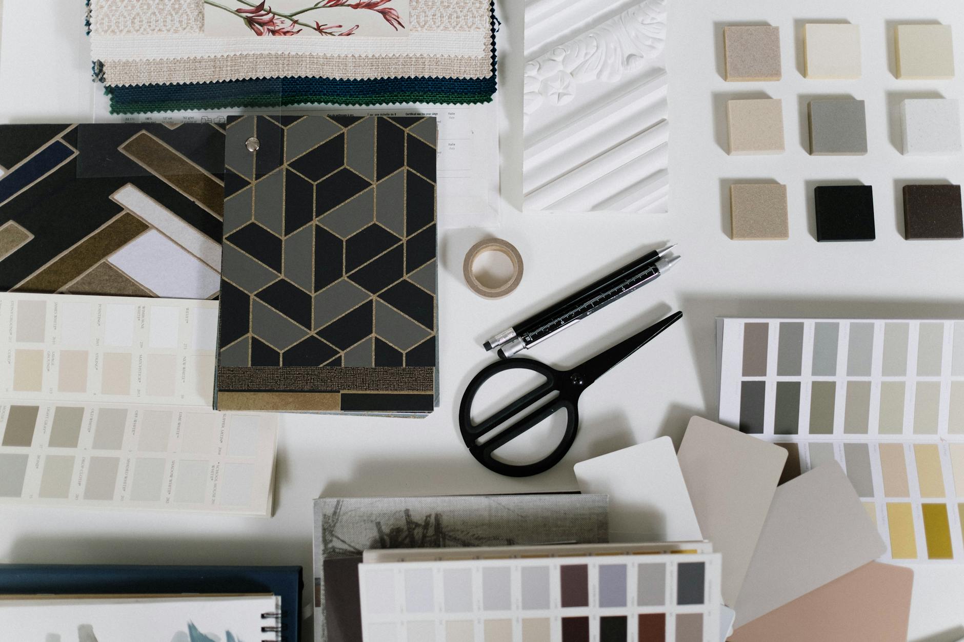 modern home interior design with tools