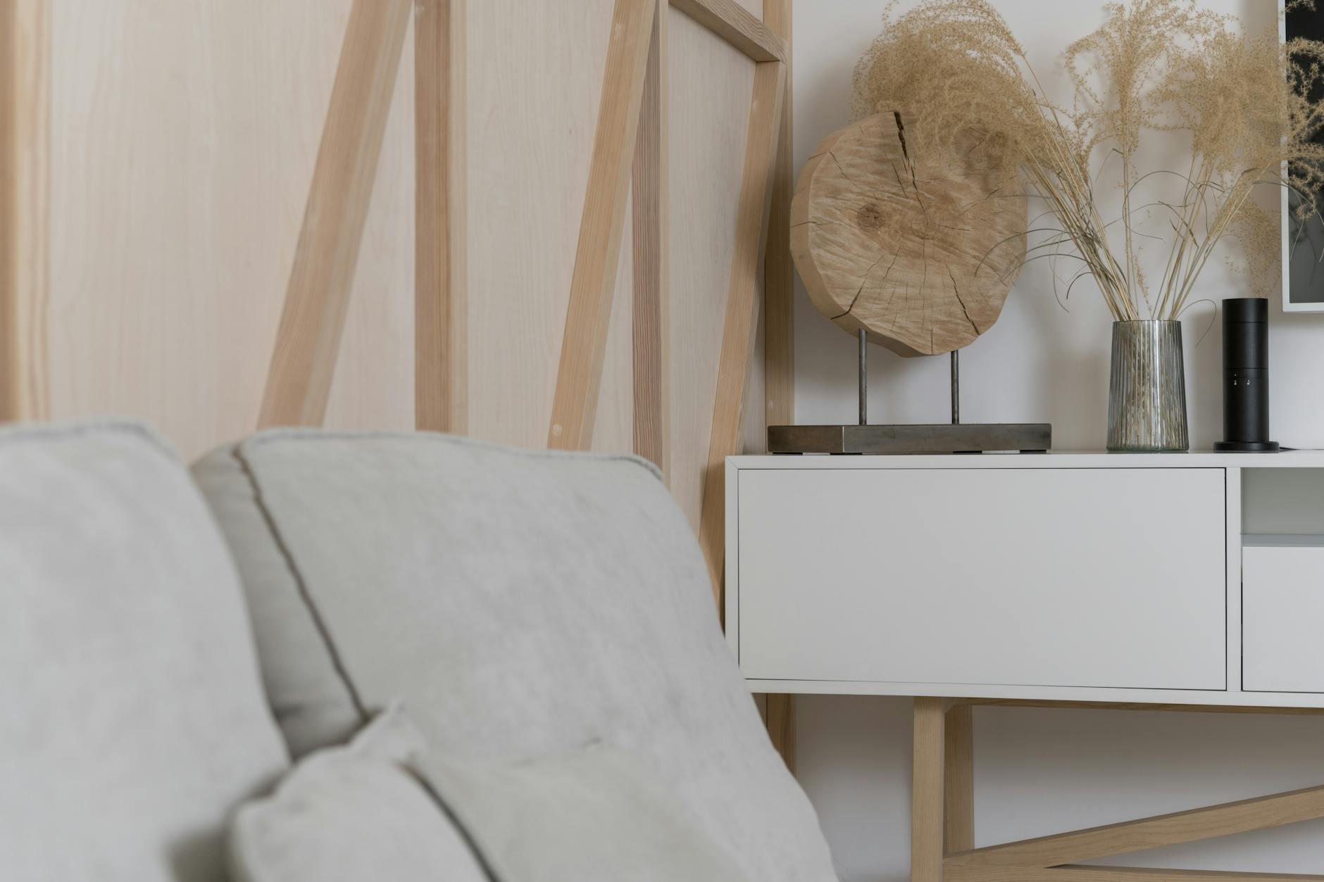 modern living room natural materials