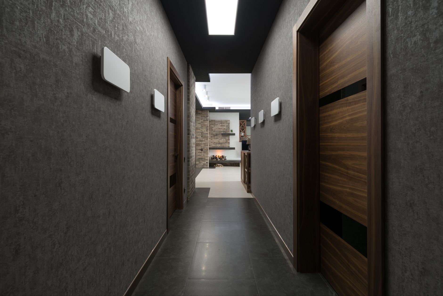 modern minimalist corridor lighting