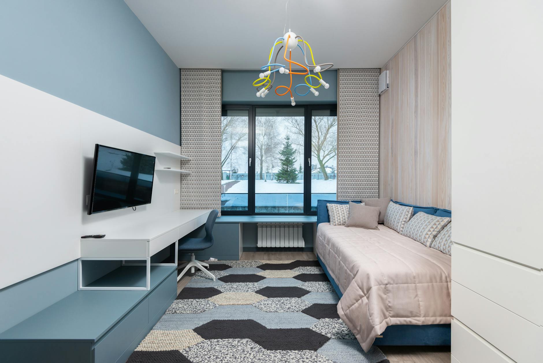stylish teen bedroom modern with desk and cozy corner