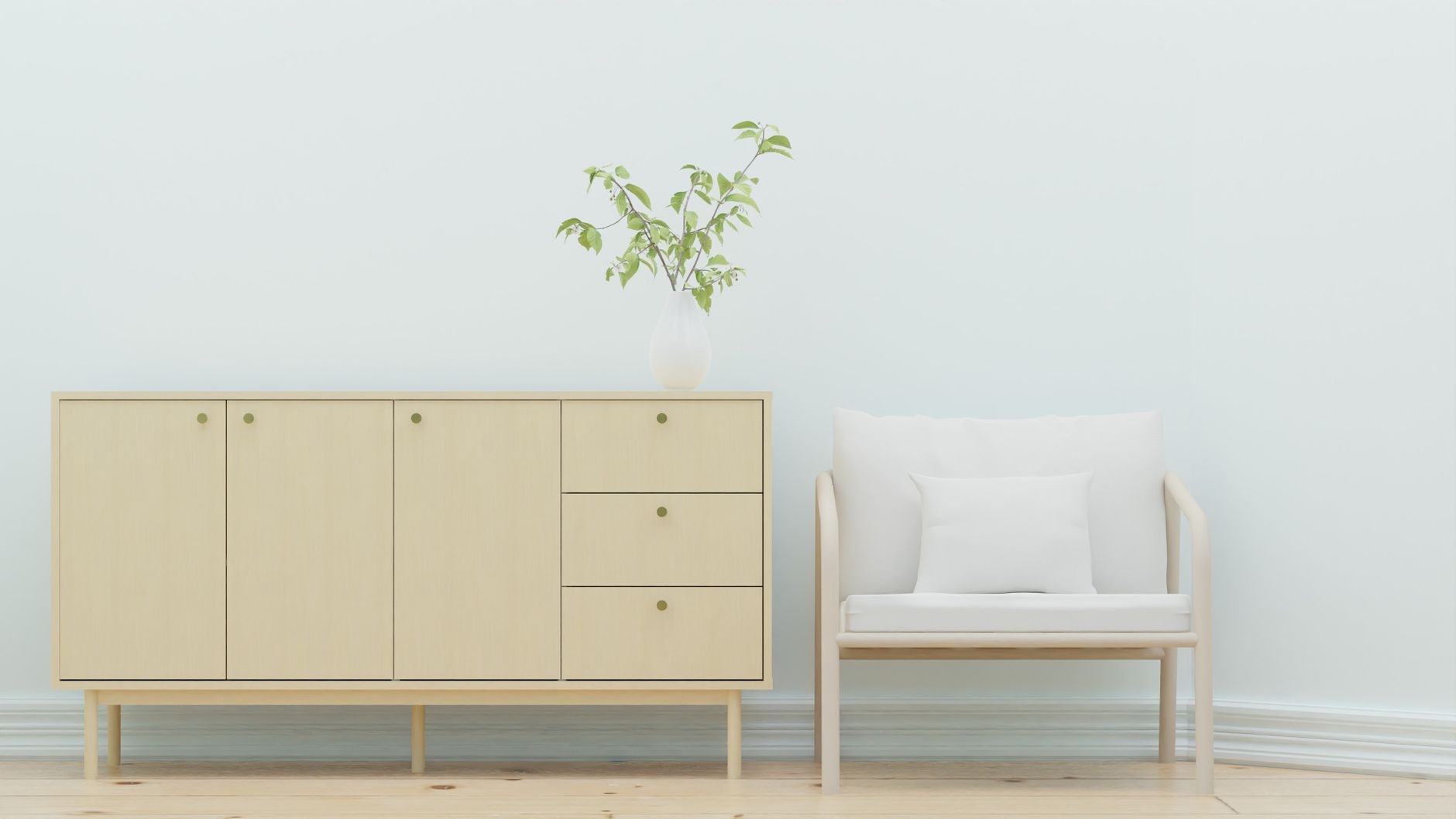 wooden furniture living room clean